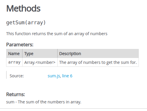 getSum doc