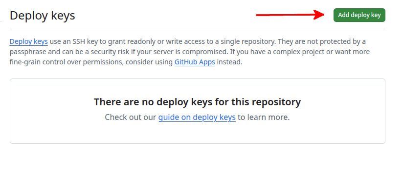 add deploy key