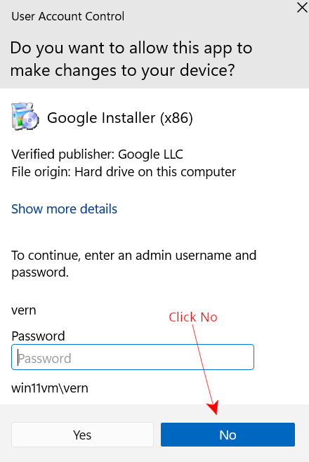 user account control