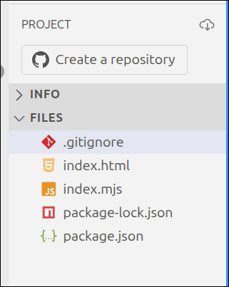 stackblitz initial files