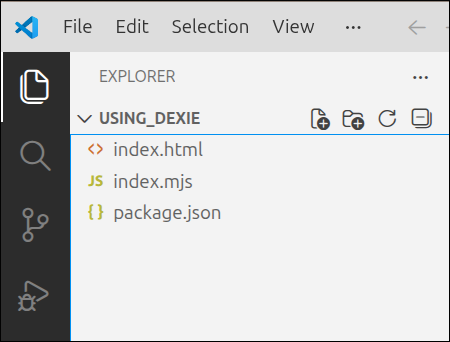 vscode explorer initial