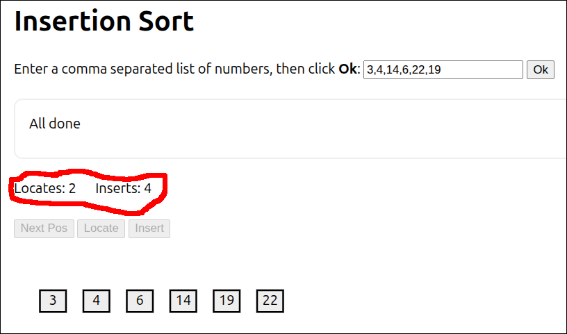 sorting partially sorted array