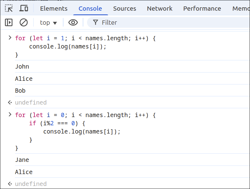 index based examples