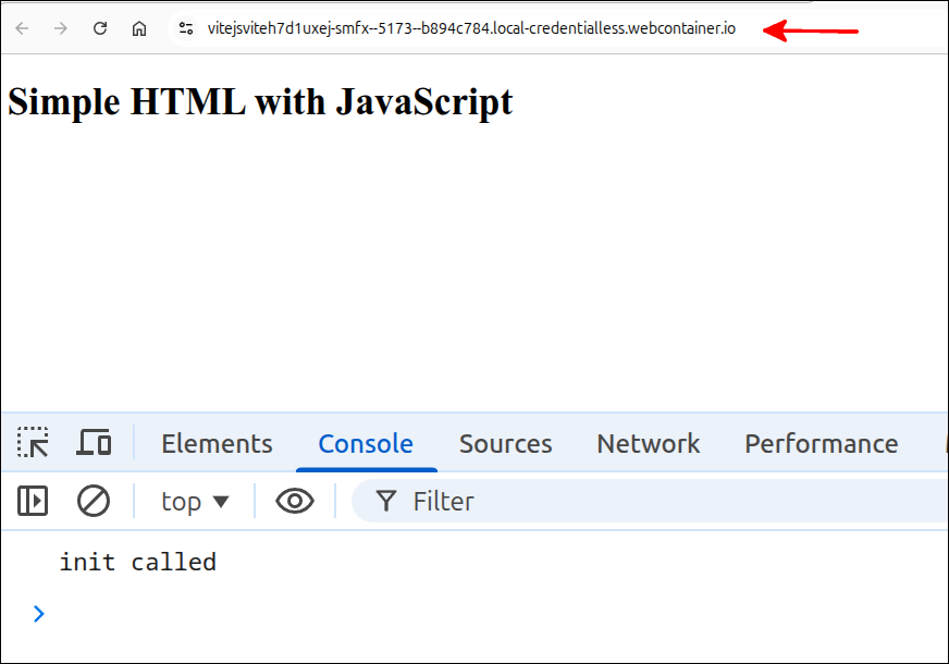 stackblitz external tab