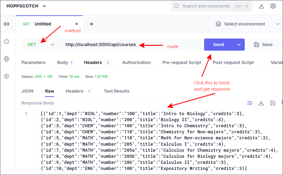 hoppscotch courses route