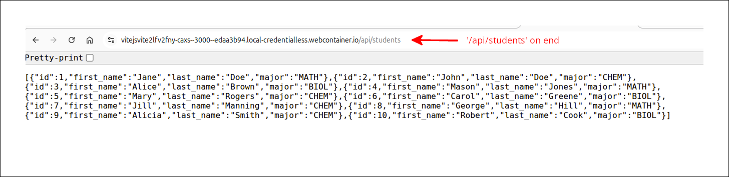 stackblitz student route