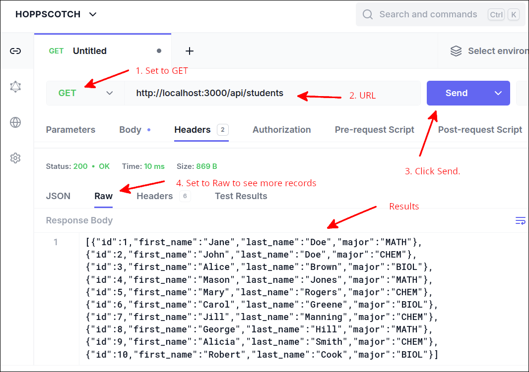 students route tested