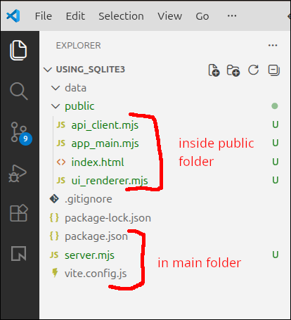 vscode explorer area
