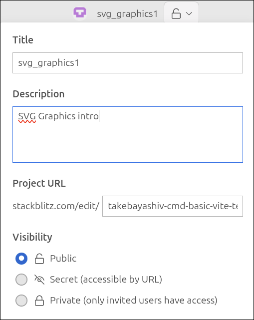 change title project
