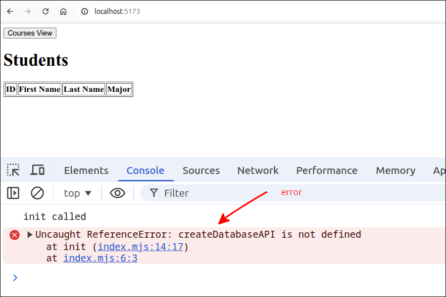 application initial vite